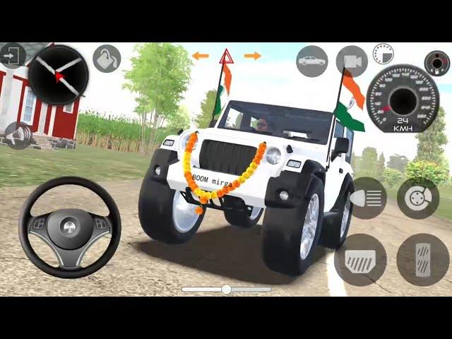 Dollar Song Sidhu Musewala Real Indian New Mode white Thar Offroad Village Driving Gameplay Part1