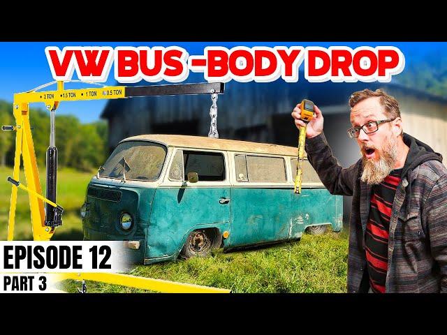 VW Bay Window Barn Find - 2" Torsion/ Motor Raise- VW Bus Restoration Episode 12