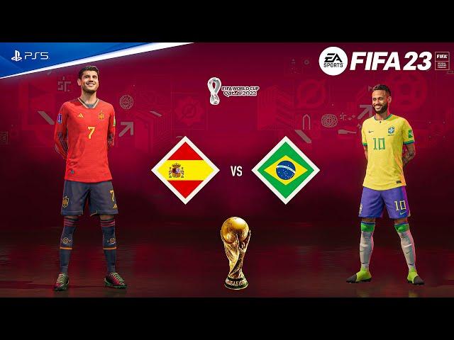 FIFA 23 - Spain Vs Brasil - FIFA World Cup Qatar 2022 Final | PS5™ [4K60fps]