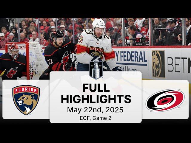NHL Playoff Highlights | Panthers vs. Hurricanes | Gm 2 | May 22, 2025