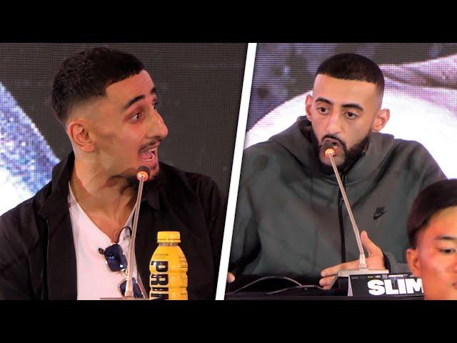 HEATED!  • AnEsonGib vs Slim Albaher FINAL PRESS CONFERENCE | Misfits Boxing