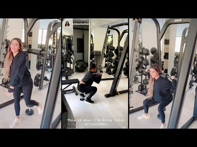 Kim Kardashian West work out | working her booty | Instagram story | November 24, 2020