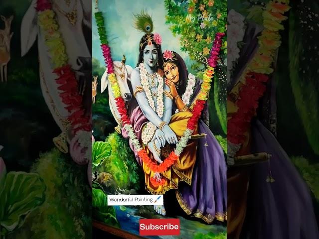 Divine Painting ️ of Lord Krishna #shorts #youtubeshorts #myplate #viral #krishna #krishnapainting