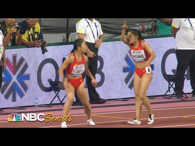 Worst baton pass ever? China's catastrophic 4x100 relay handoff | NBC Sports