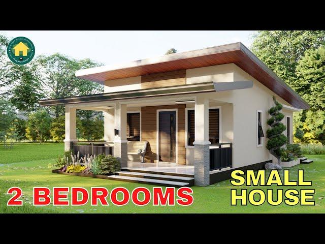 SIMPLE SMALL HOUSE WITH 2 BEDROOMS (10.5x6.5m)