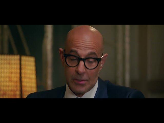 A Connaught Martini cocktail with Stanley Tucci