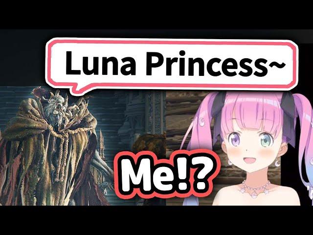 Elden Ring Boss Says "Luna Princess" and Luna's Reaction Is Too Cute【Hololive】