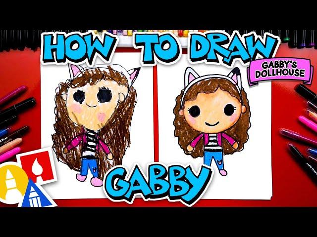 How To Draw Gabby From Gabby's Dollhouse - Easy Step By Step Drawing Tutorial