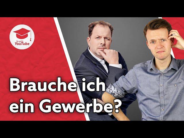 Brauche ich ein Gewerbe, um mit YouTube Geld zu verdienen? - Mit Christian Solmecke