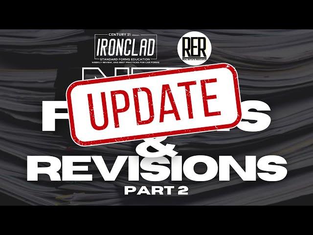 Real Estate Training - IRONCLAD CAR Standard Forms - Updated June Revisions Part 2