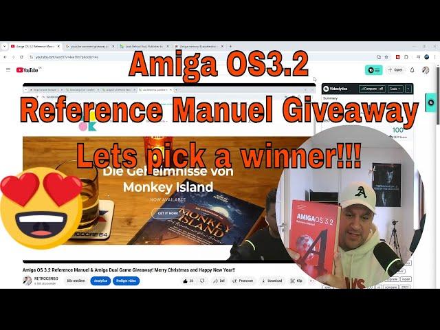 Amiga OS 3.2 Reference Manuel & Amiga Dual Game Giveaway! Lets PICK A WINNER!!!