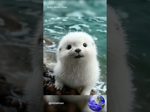 Baby white otter