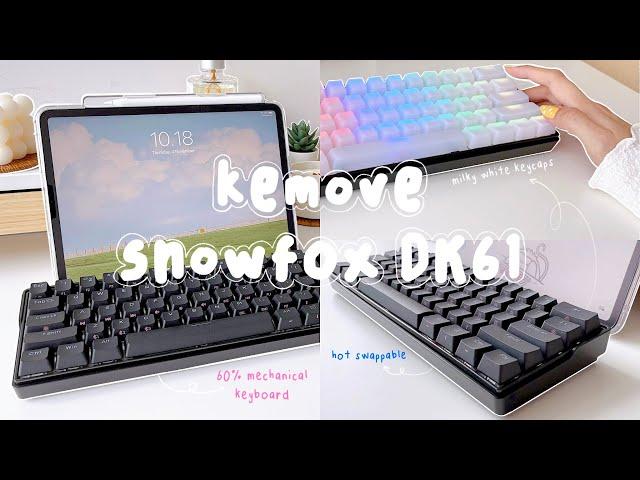  best 60% mechanical keyboard for ipad, mac, windows | kemove snowfox DK61 unboxing + typing sounds