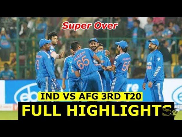 India vs Afghanistan 3rd T20 Full Match Highlights 2024 || ind vs afg 3rd super over