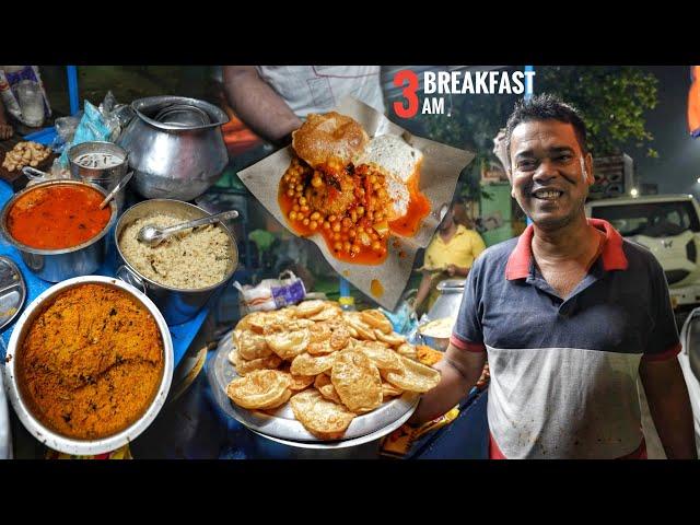 3AM Breakfast | Brahmapur Early Morning Puri Upma Place | Only Rs.25/- | Odisha Street Food