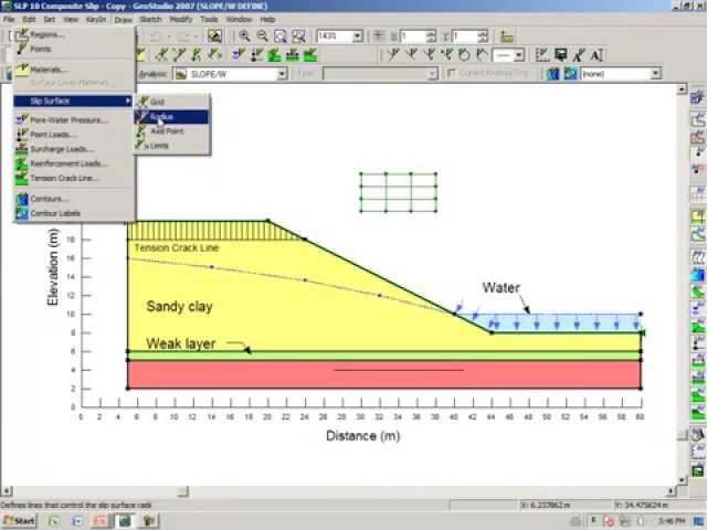 SLOPE/W Session 4: Trial Slip Surfaces