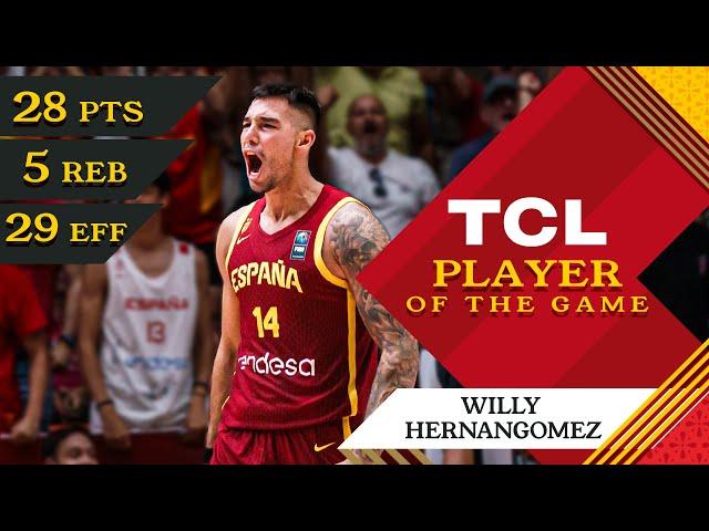 Willy Hernangomez (28 PTS) | TCL Player Of The Game | FIN vs ESP | FIBA OQT 2024 Spain