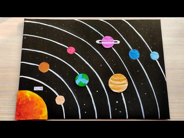 Solar system school project making | How to make solar system model | Solar system modelling