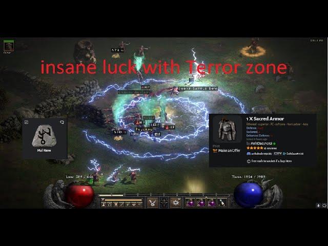 6 hrs farming Terror zone! Nova Sorc - Diablo 2 resurrected