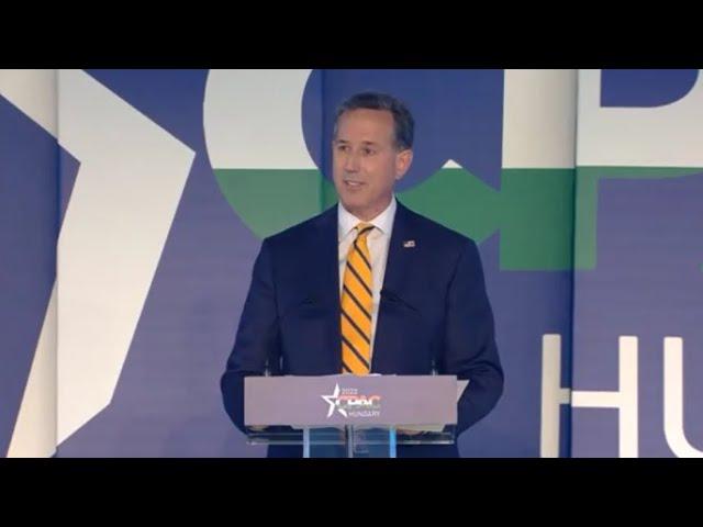 Rick Santorum Addresses CPAC Hungary - May 19, 2022 (full speech)