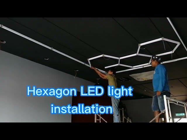 Hexagon LED light installation | Interior Renovation [ Home & Shop ] CCT RENOVATION DAILY TIPS