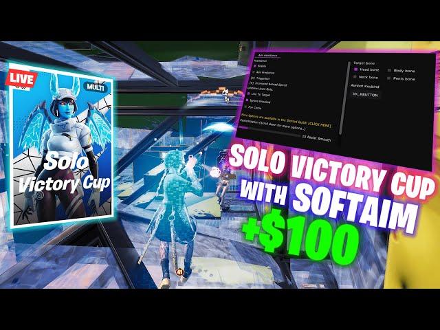 CHEATING With The Best Fortnite CHEAT in the Solo Victory Cup  (+$100)