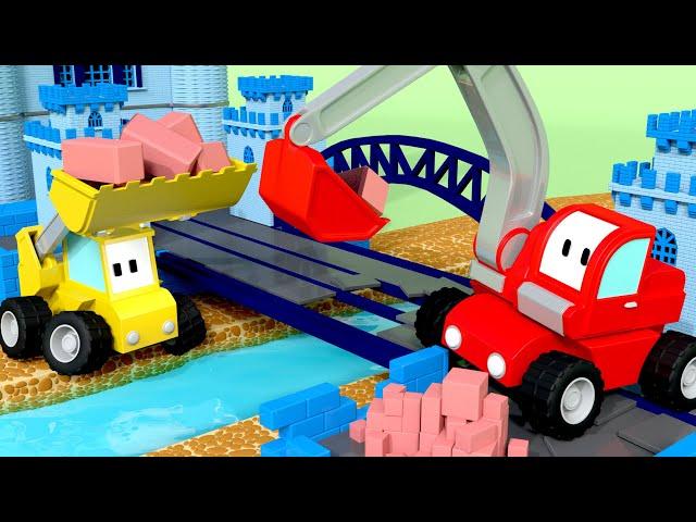The Bridge across the River - Tiny Trucks for Kids with Street Vehicles Bulldozer, Excavator & Crane