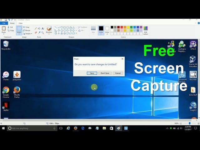 How to do a (Quick) screen capture Windows 10 - Windows Print Screen capture in 5 Seconds" - Free