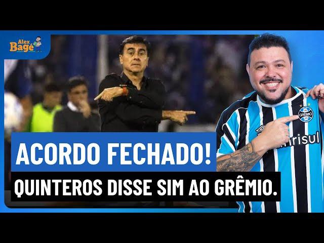 ️️ Grêmio fechou o acordo com Gustavo Quinteros e já tem documento assinado com ele.