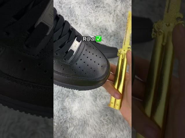 Nike Air Force 1 Black Real vs Fake difference,Have you noticed this before?