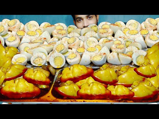 Very Oily Fatty Mutton Fat Curry Eating With Oily 40* Egg Boiled | Food Challenge | Egg Mukbang