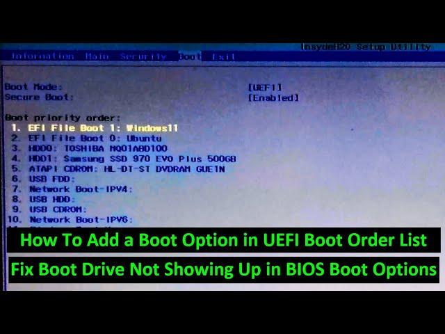 How To Fix Boot Drive Not Showing in BIOS Boot Option | Add Boot Option in BIOS