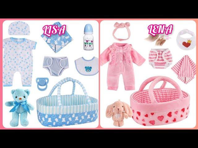 Lisa or Lena ||Reborn Baby Essentials|| New Born baby accessories||baby Items #32 @Craziest_Choices