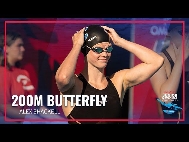 Alex Shackell Gets Gold in 200M Butterfly | 2022 Speedo Junior National Championships | Irvine CA