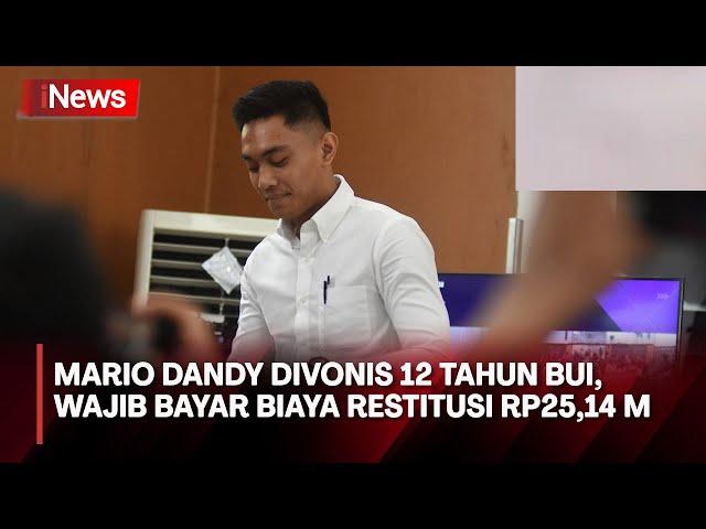 Mario Dandy Divonis 12 Tahun Bui dan Bayar Restitusi Rp25,14 M Atas Kasus Penganiayaan David