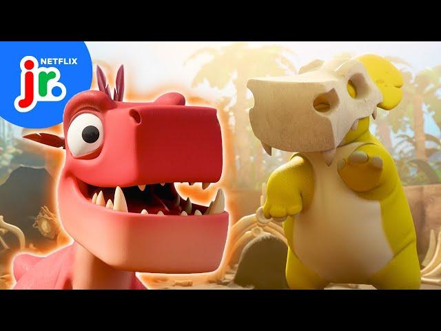 Prehistoric Playdate with T-Rex and Triceratops!  Bad Dinosaurs | Netflix Jr