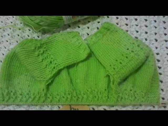 Chambrita para bebe en dos agujas