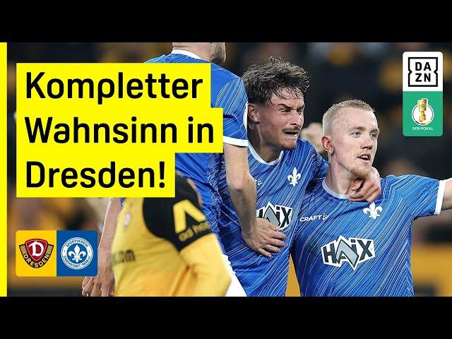 Pokalfight, wie er im Buche steht: Dynamo Dresden - Darmstadt 98 | DFB Pokal | DAZN Highlights