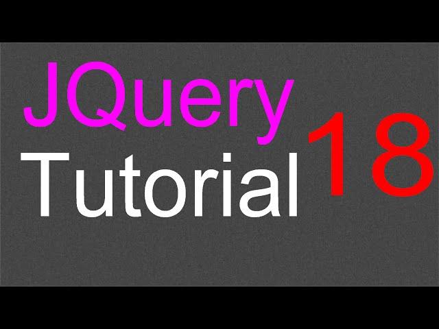 JQuery Tutorial for Beginners - 18 - Events