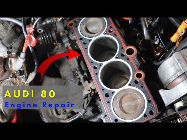 Engine Head Gasket Replacement On Audi 80 From Start To Finish !!!