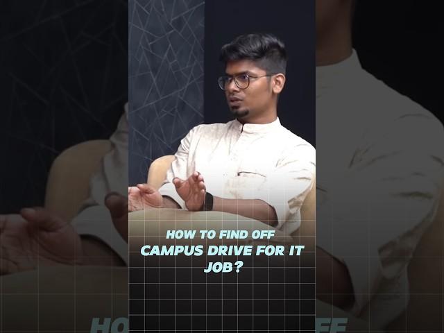 For Freshers: How to Find Off-Campus Drives for IT Jobs  (Tamil) | career advice