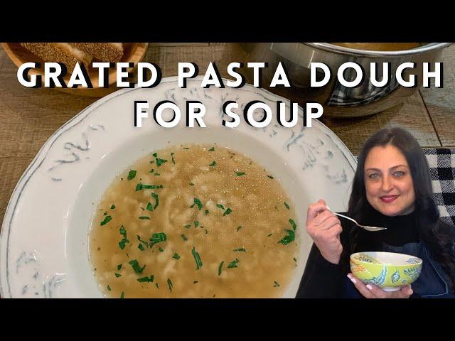 Easy Homemade | Grated Pasta Dough for Soup | Ribana Kaša | How to make Grated Noodles for Soup ️