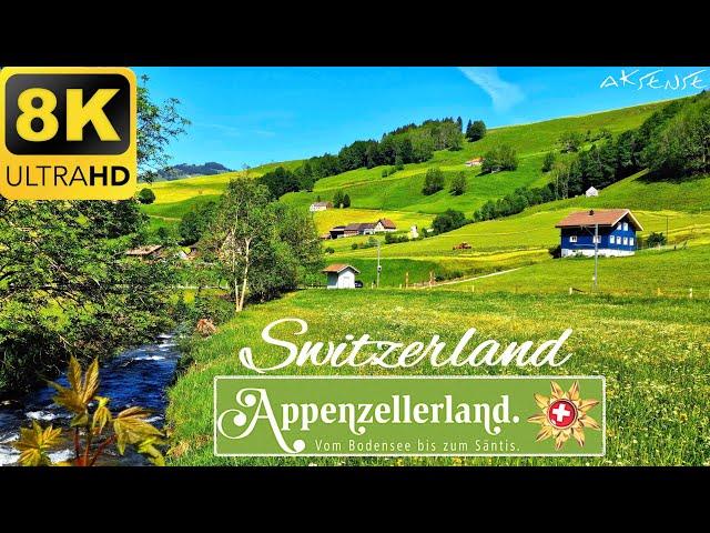 [ 8K ] APPENZELL – WASSERAUEN Switzerland Villages - Walking Tour | 8K HDR Video