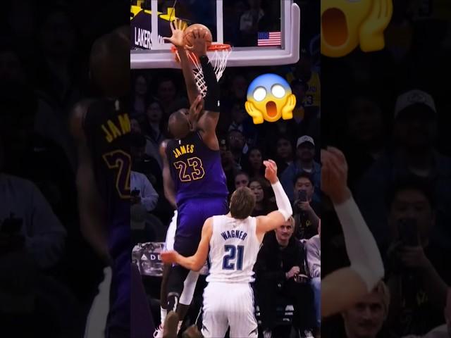 Lebron James at age 39 dunk on Jonathan Isaac  magic vs lakers 11-21-2024 #nba #shorts #shortvideo