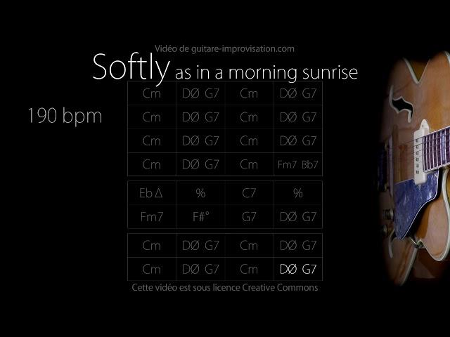 Softly as in a morning sunrise (190 bpm) : Jazz Backing Track