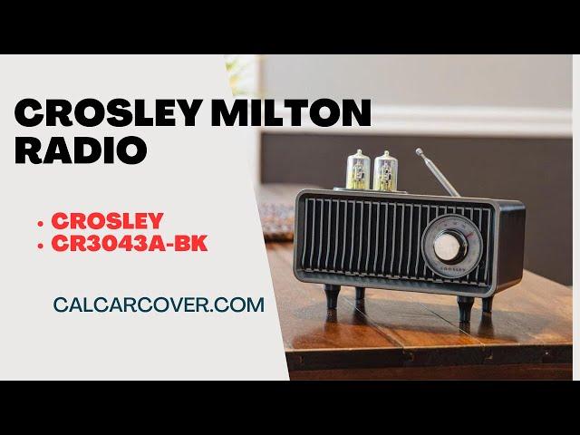 Crosley Milton Desktop Radio CR3043A-BK Vintage Look Desktop Radio with Bluetooth