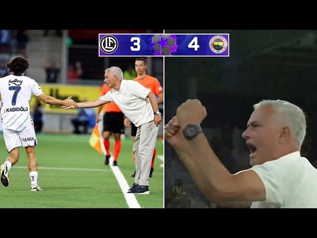 Jose Mourinho Wins 1st Game with Fenerbahce | vs Lugano | Champions League Qualifiers