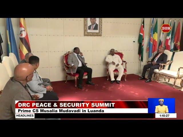 Musalia Mudavadi in Angola for DRC Peace and Security Summit