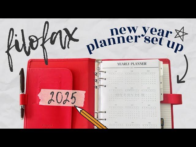 Planner Flip Through - Setting Up My A5 Filofax For The New Year - 2025 Ring Setup + Etsy Inserts