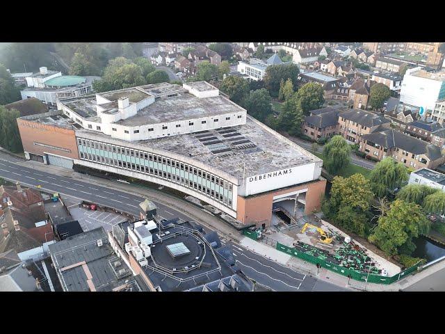 September 2024 - First update on the demolition of the former Debenhams, Guildford, Surrey by drone